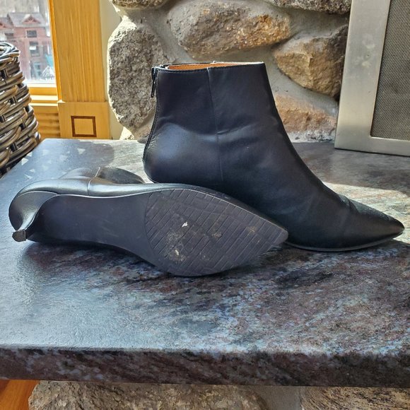 14th & Union Black Faux Leather Ankle Booties Size 6.5M - Picture 10 of 16
